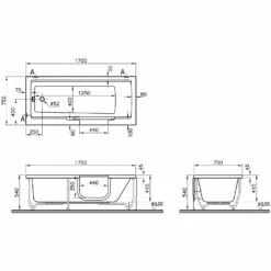 VitrA Conforma Combo Badewanne, Einstieg Rechts -Vitra hersteller vitra badkeramik conforma badewannen combo 3008210