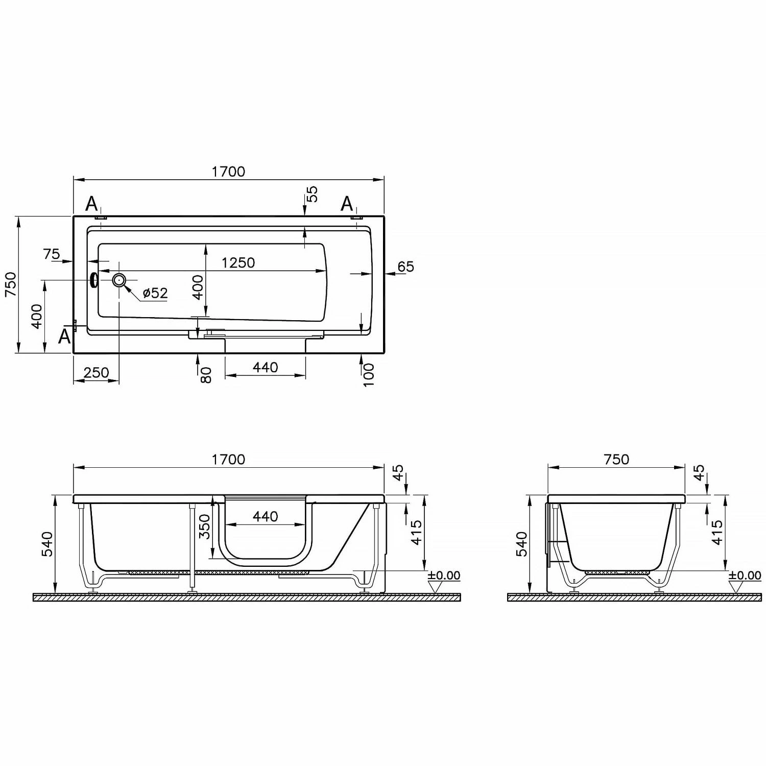VitrA Conforma Combo Badewanne, Einstieg rechts und Whirlsystem Air Relax VitrA Conforma Combo Badewanne, Einstieg Rechts Und Whirlsystem Air Relax -Vitra hersteller vitra badkeramik conforma whirlpools combo 3008216