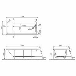 VitrA Integra Badewanne 175 X 75 Cm -Vitra hersteller vitra badkeramik integra badewannen 175 3005957