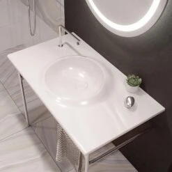 VitrA Istanbul Waschtisch Mit Metallrack, Ohne Hahnloch