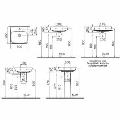 VitrA Metropole Waschtisch 50 X 46 Cm Mit Überlauf -Vitra hersteller vitra badkeramik metropole waschtische 50 3000302