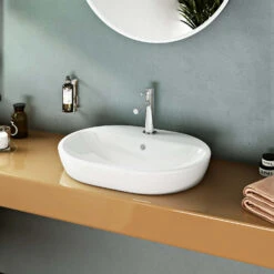 VitrA Metropole Aufsatzwaschtisch Oval 59,5 X 45,5 Cm Mit Überlauf -Vitra hersteller vitra badkeramik metropole waschtische aufsatzwaschtisch 6462644