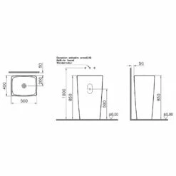 VitrA Metropole Monoblock Waschtisch Bodenstehend