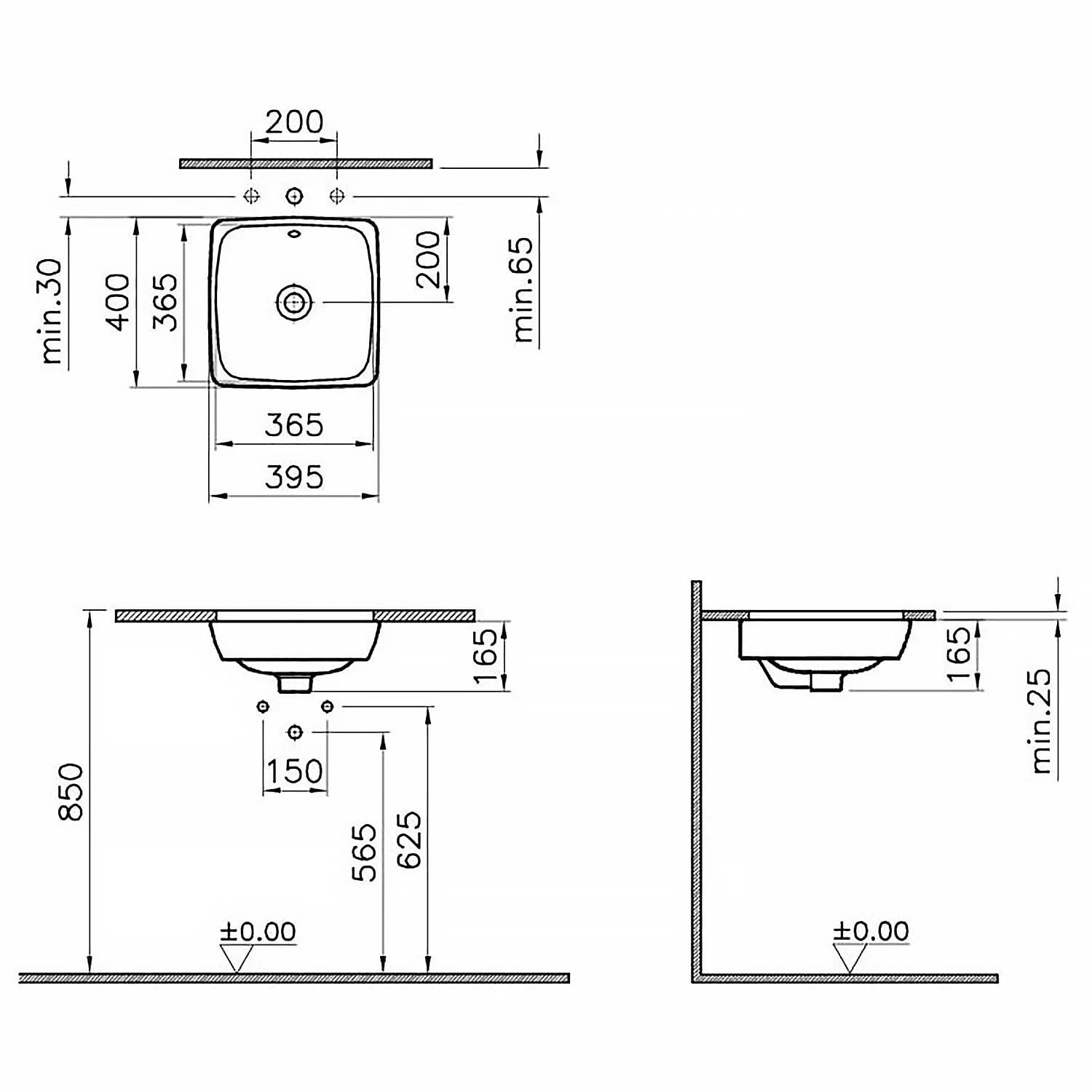 VitrA Metropole Unterbauwaschtisch 39,5 x 40 mit Überlauf VitrA Metropole Unterbauwaschtisch 39,5 X 40 Mit Überlauf -Vitra hersteller vitra badkeramik metropole waschtische unterbauwaschtisch 3000335