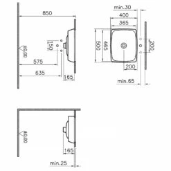 VitrA Metropole Unterbauwaschtisch 50 X 40 Ohne Überlauf