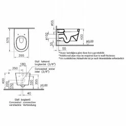 VitrA Options Nest Wand Tiefspül-WC Mit Bidetfunktion -Vitra hersteller vitra badkeramik options wc nest 3178037