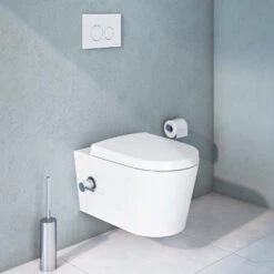 VitrA Options Nest Wand Tiefspül-WC Mit Bidetfunktion Und Thermostat-Armatur -Vitra hersteller vitra badkeramik options wc nest 6462806