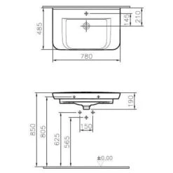 VitrA Sento Waschtisch Unterbaufähig 78 X 48,5 Cm -Vitra hersteller vitra badkeramik sento waschtische unterbaufaehig 3000491