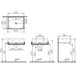 VitrA Equal Set Handtuchhalter Und Waschtisch