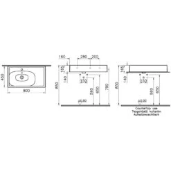 VitrA Equal Waschtisch Asymmetrisch