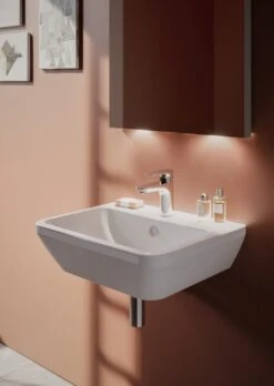 VitrA Integra Waschtisch 60 Cm, Mit Überlaufloch, 1 Hahnloch Mittig