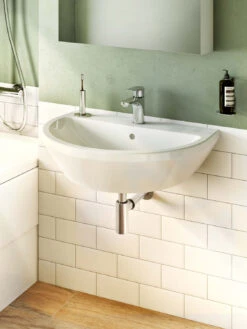 VitrA Integra Waschtisch 65 Cm, Mit Überlaufloch, 1 Hahnloch Mittig