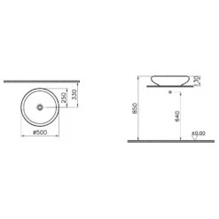 VitrA Istanbul Aufsatzschale Ø 50 Cm