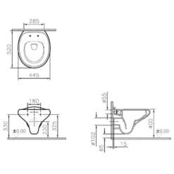 VitrA Istanbul Wand-Tiefspül-WC VitrAflush 2.0 Mit Bidetfunktion -Vitra hersteller vitra istanbul wc wand tiefspuel 2059888