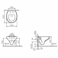 VitrA Istanbul Wand-Tiefspül-WC VitrAflush 2.0 -Vitra hersteller vitra istanbul wc wand tiefspuel 2897617
