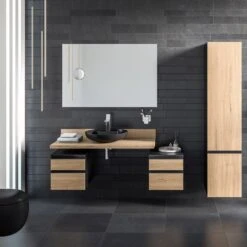 VitrA Memoria Black LED-Leuchtspiegel 100 Cm