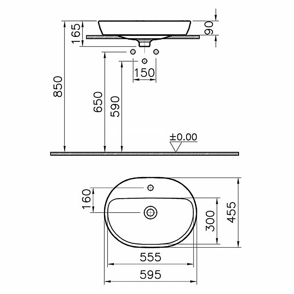 VitrA Metropole Aufsatzwaschtisch oval 59,5 x 45,5 cm ohne Überlauf VitrA Metropole Aufsatzwaschtisch Oval 59,5 X 45,5 Cm Ohne Überlauf -Vitra hersteller vitra metropole waschtische aufsatzwaschtisch 59 2897689