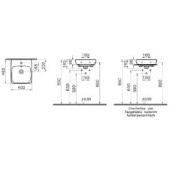 VitrA Metropole Handwaschbecken 40 X 46 Cm Mit Überlauf -Vitra hersteller vitra metropole waschtische handwaschbecken ueberlauf 600729