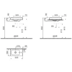 VitrA Options Handwaschbecken Compact 50,5 X 28 Cm
