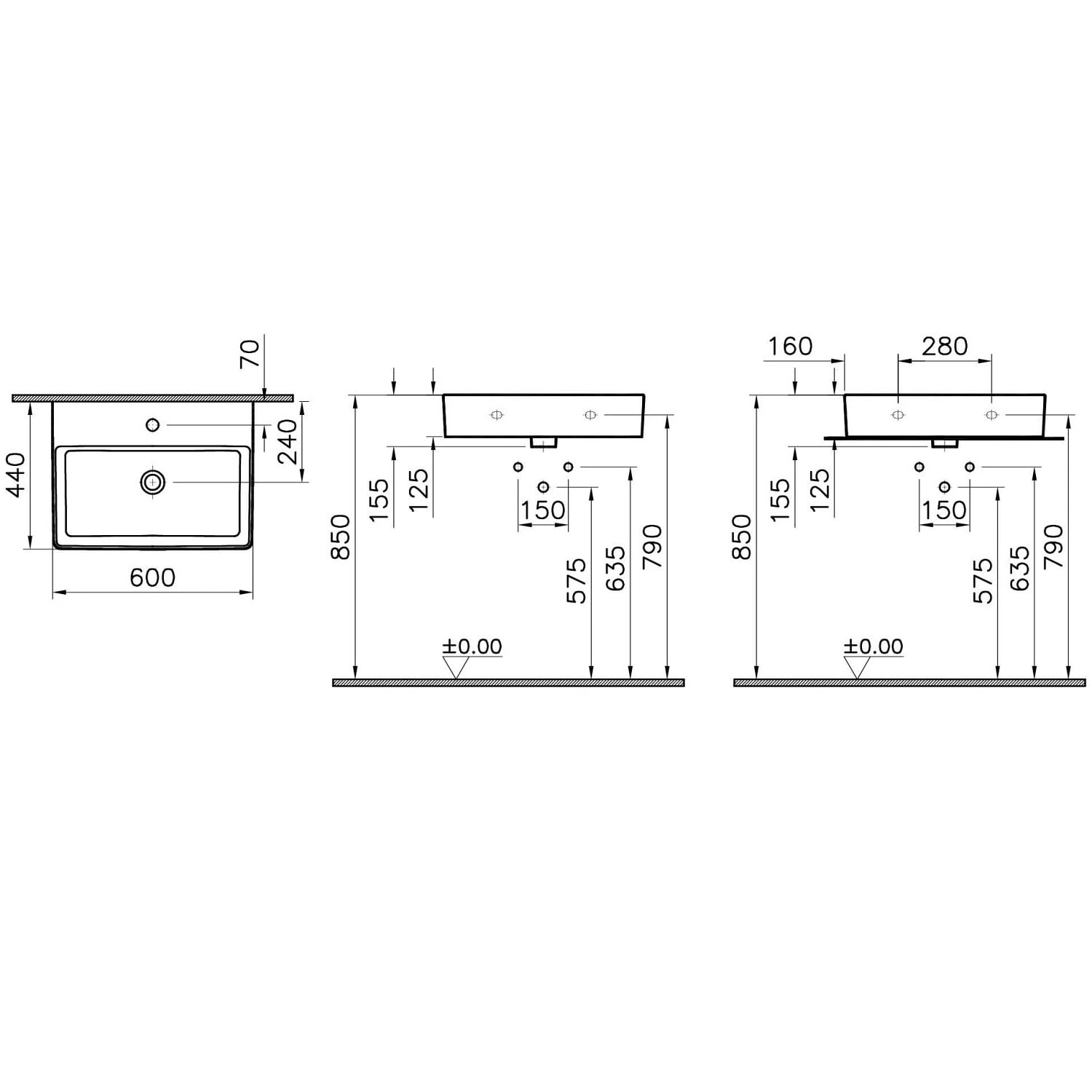 VitrA Options Nuo Aufsatzwaschtisch 60 cm ohne Überlaufloch, geschliffen VitrA Options Nuo Aufsatzwaschtisch 60 Cm Ohne Überlaufloch, Geschliffen -Vitra hersteller vitra options waschtische nuo 60 2957359