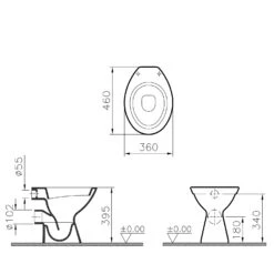 VitrA Options Norm Stand-WC 36 X 46 Cm