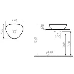 VitrA Plural Aufsatzschale Asymmetrisch