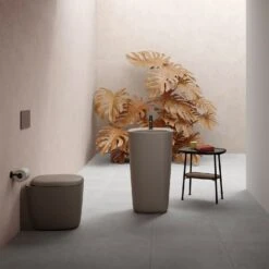 VitrA Plural Monoblock Waschtisch Bodenstehend Mit Überlaufloch -Vitra hersteller vitra plural waschtische monoblock bodenstehend 4691870