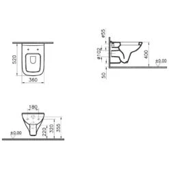 VitrA S20 Wand-WC Tiefspüler Mit Spülrand