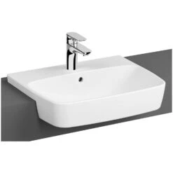 VitrA Shift Halbeinbauwaschtisch 55 Cm Mit 1 Hahnloch