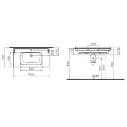 VitrA Valarte Möbelwaschtisch 100 Cm