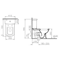 VitrA Valarte Stand-WC, Tiefspüler Ohne Spülrand