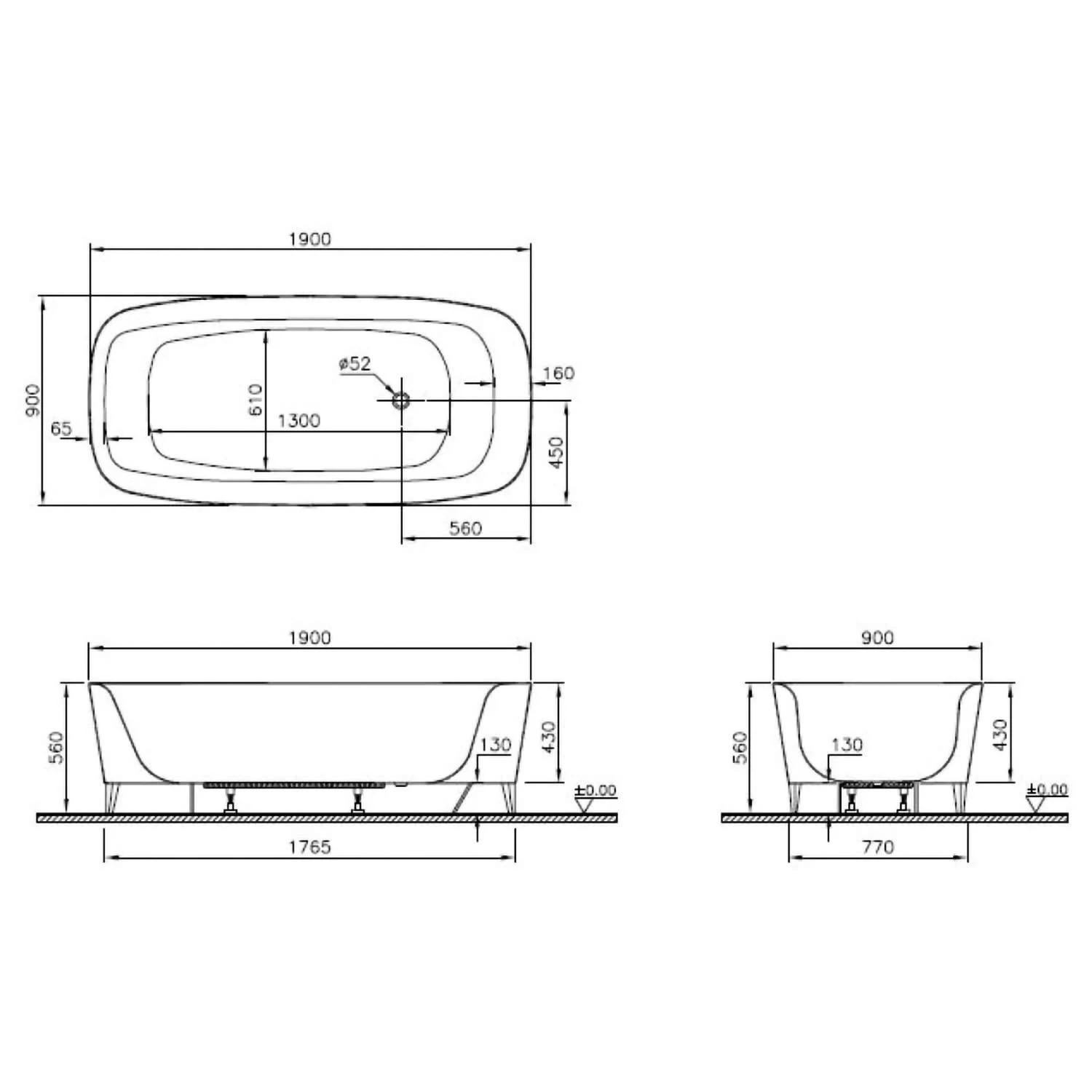 VitrA Water Jewels rechteckige Badewanne mit Holzverkleidung, freistehend VitrA Water Jewels Rechteckige Badewanne Mit Holzverkleidung, Freistehend -Vitra hersteller vitra water jewels badewannen rechteckige 2842342