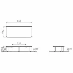 VitrA Sento Sockelplatte Mit Füßen -Vitra hersteller vitra zubehoer ersatzteile sento sockelplatte 3000659