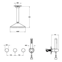 VitrA Liquid Duschsystem Mit Duschkopf Und Handbrause