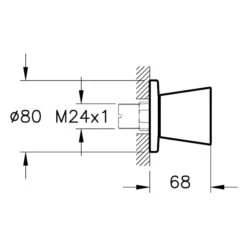 VitrA Liquid Unterputz-Absperrventil