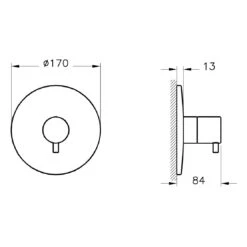VitrA Origin 3-Wege-Umsteller, Unterputz