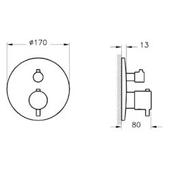 VitrA Origin Einhebel-Brausethermostat, Unterputz