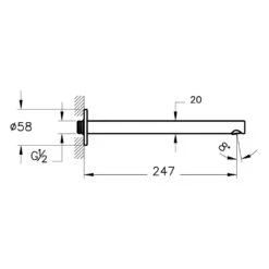 VitrA Origin Waschtischeinlauf Für Wandmontage