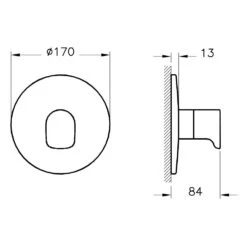 VitrA Root Round 3-Wege Umsteller Für Unterputz