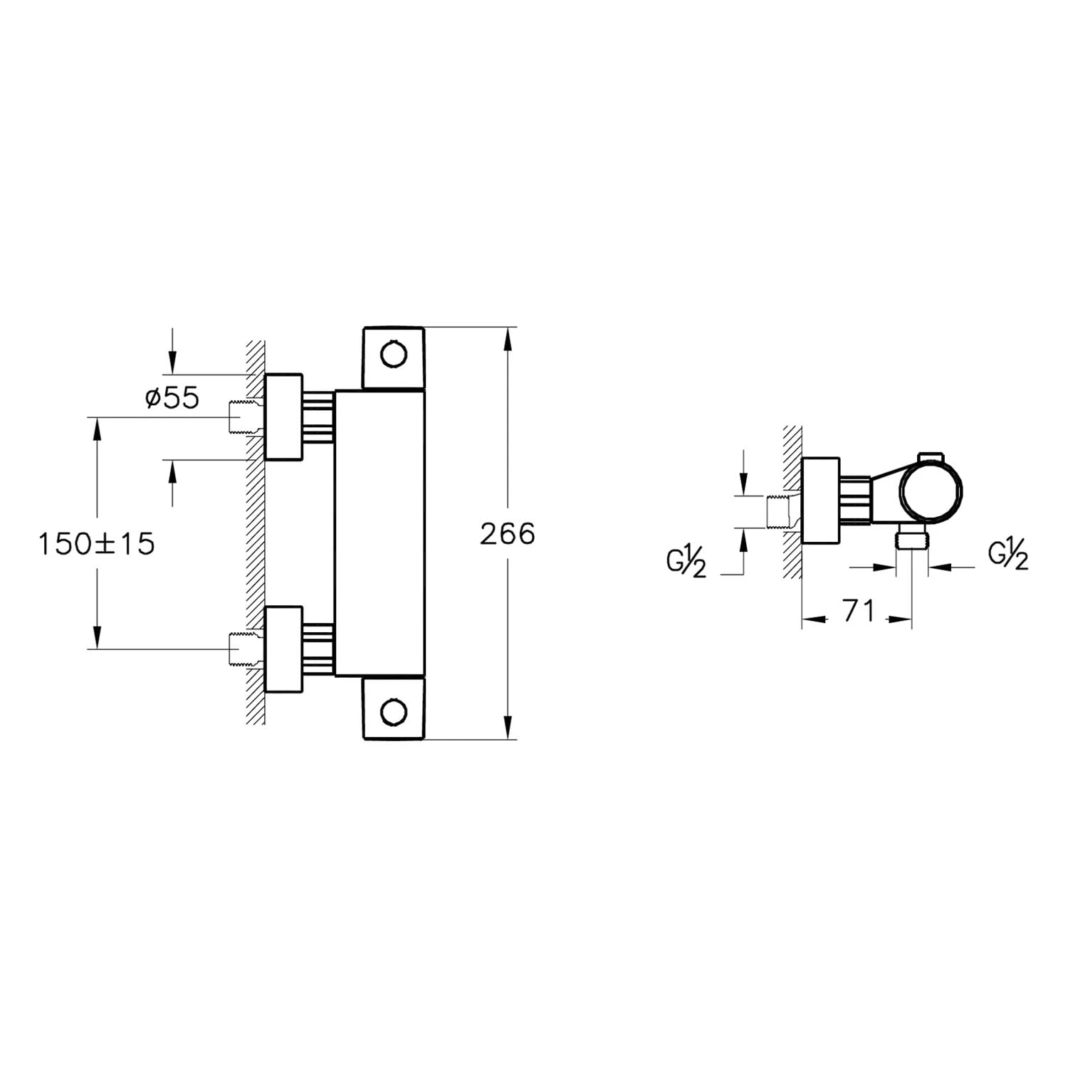 VitrA Root Round Thermostat-Brausearmatur AquaHeat für Aufputz VitrA Root Round Thermostat-Brausearmatur AquaHeat Für Aufputz -Vitra vitra armaturen root round brause thermostat 9151928