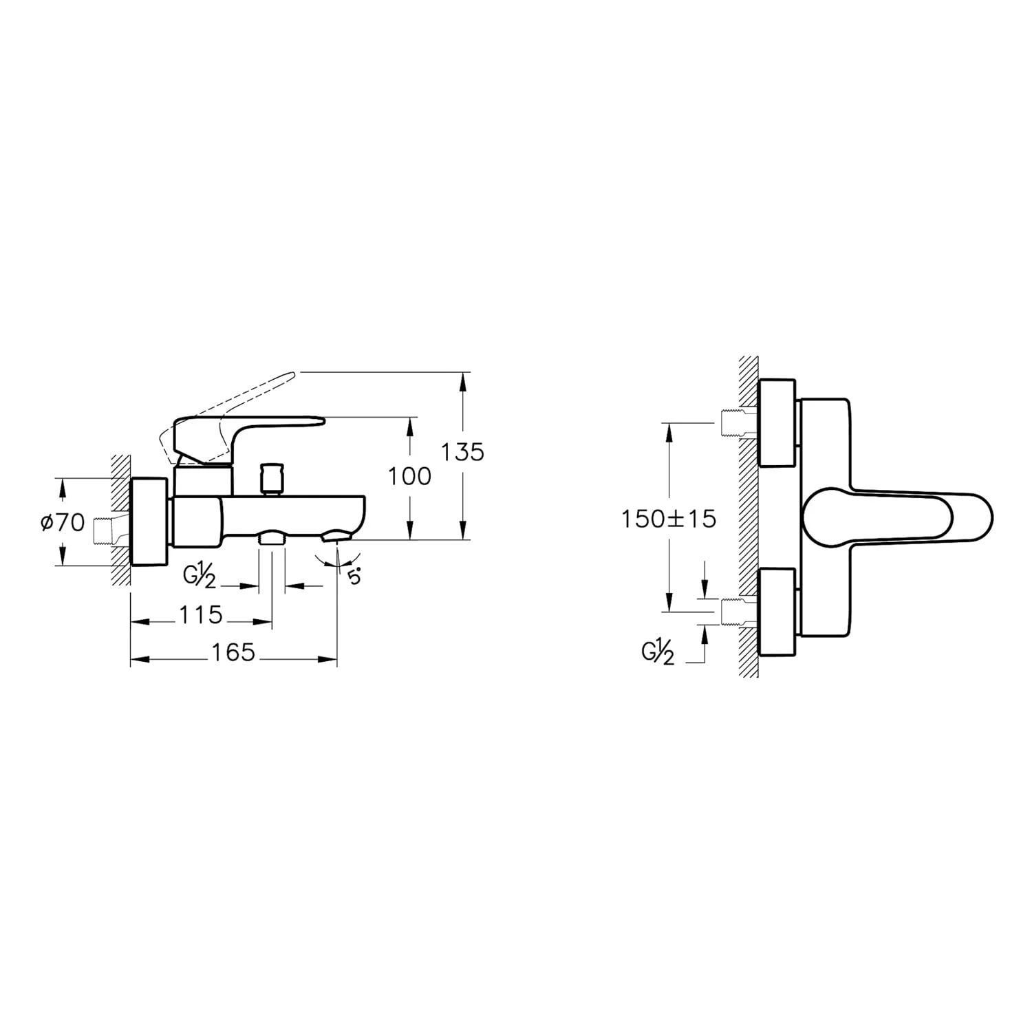 VitrA Root Round Einhebel-Wannenfüll- und Brausearmatur für Aufputz VitrA Root Round Einhebel-Wannenfüll- Und Brausearmatur Für Aufputz -Vitra vitra armaturen root round wanne einhebel 9151502