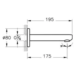 VitrA Root Round Wanneneinlauf Für Aufputz