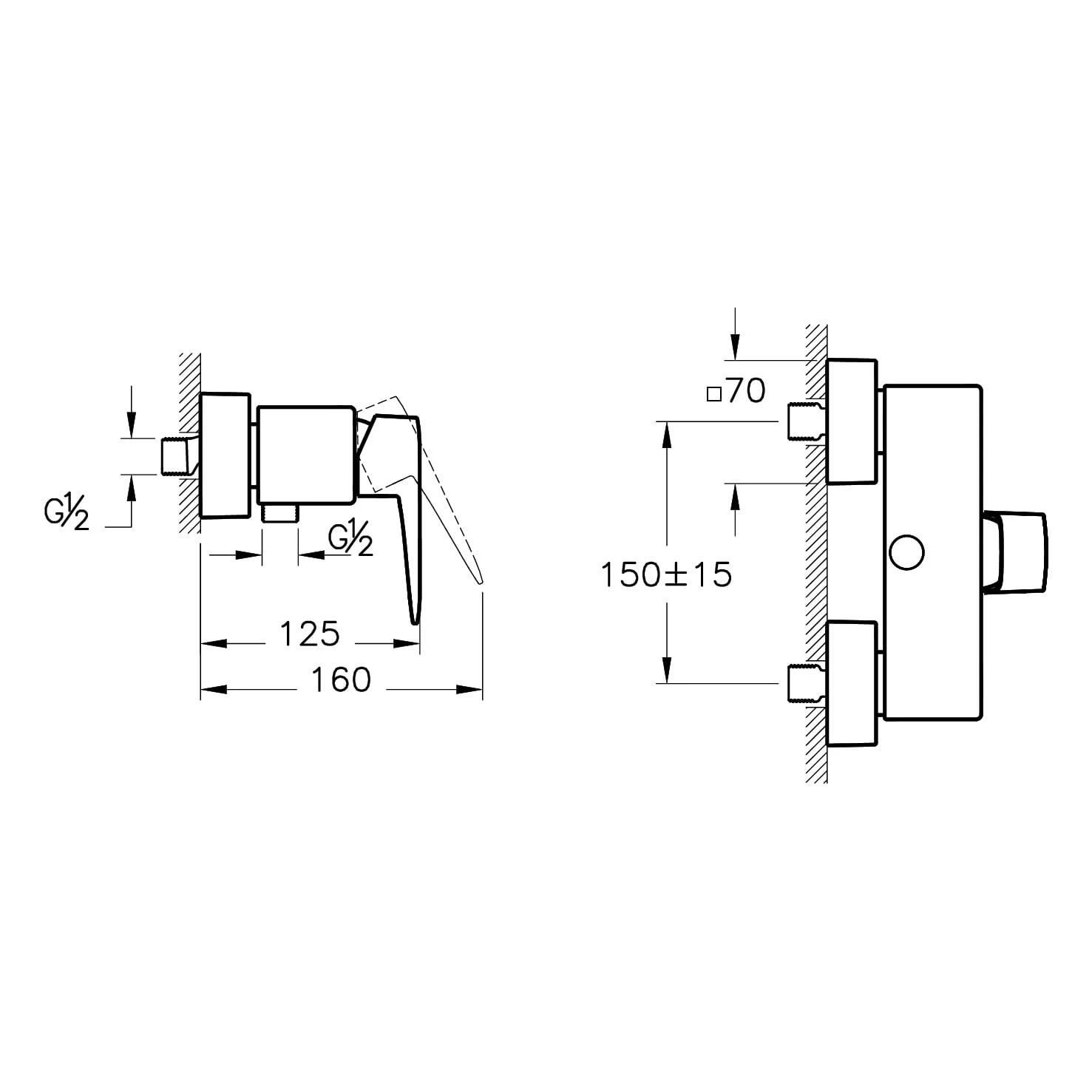 VitrA Root Square Einhebel-Brausearmatur für Aufputz VitrA Root Square Einhebel-Brausearmatur Für Aufputz -Vitra vitra armaturen root square brause einhebel 9151817