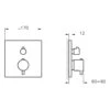 VitrA Root Square Thermostat-Brausearmatur Für Unterputz -Vitra vitra armaturen root square brause thermostat 9151253