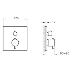 VitrA Root Square Thermostat-Brausearmatur Für Unterputz