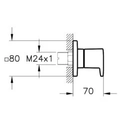 VitrA Root Square Unterputz-Absperrventil