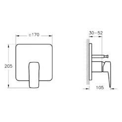 VitrA Root Square Einhebel-Wannenfüll- Und Brausearmatur Für Unterputz