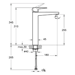 VitrA Root Square Einhebel-Waschtischmischer L Ohne Ablaufgarnitur -Vitra vitra armaturen root square waschtisch einhebel 9151592