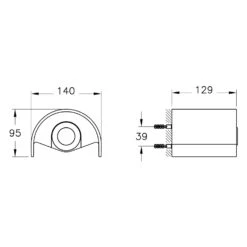 VitrA Origin Papierrollenhalter Mit Abdeckung, Wandmontage