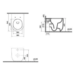 VitrA Liquid Stand-WC VitrA Flush 2.0